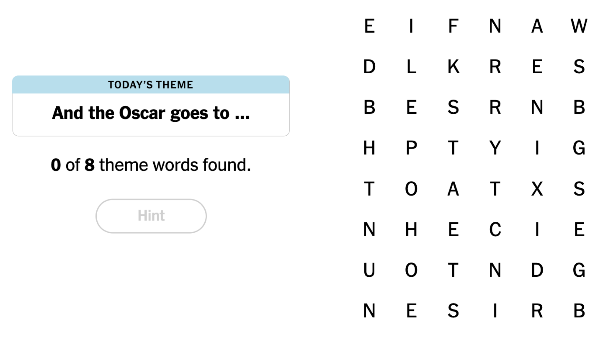 NYT Strands Board pour le 19 juillet 2024: Et l'Oscar va à ...