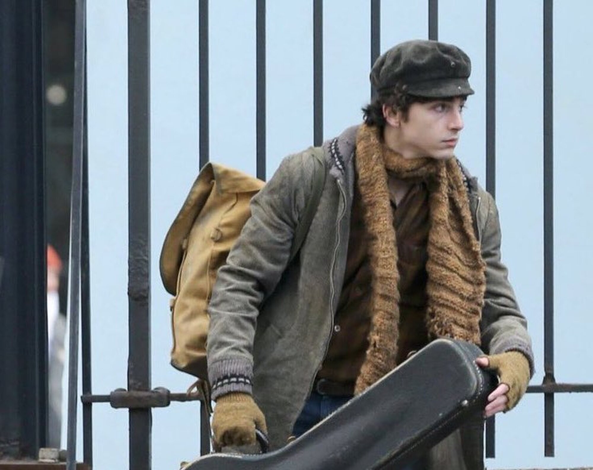 Timothee Chalamet comme Bob Dylan