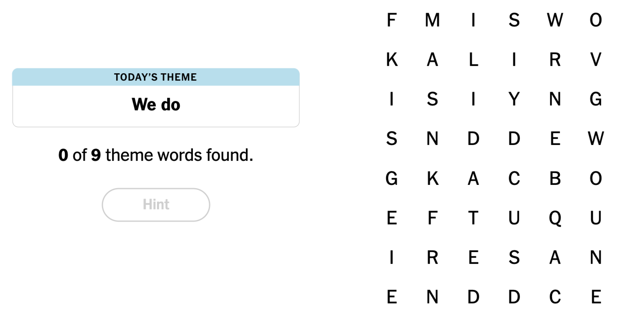 NYT Strands Board pour le 21 juin 2024: Nous le faisons.
