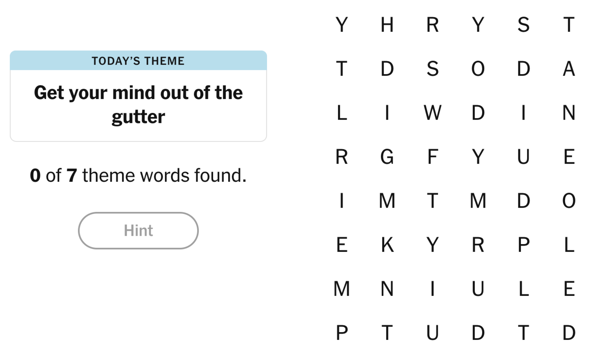 NYT Strands Board pour le 12 avril 2025: sortez de votre esprit de la gouttière.