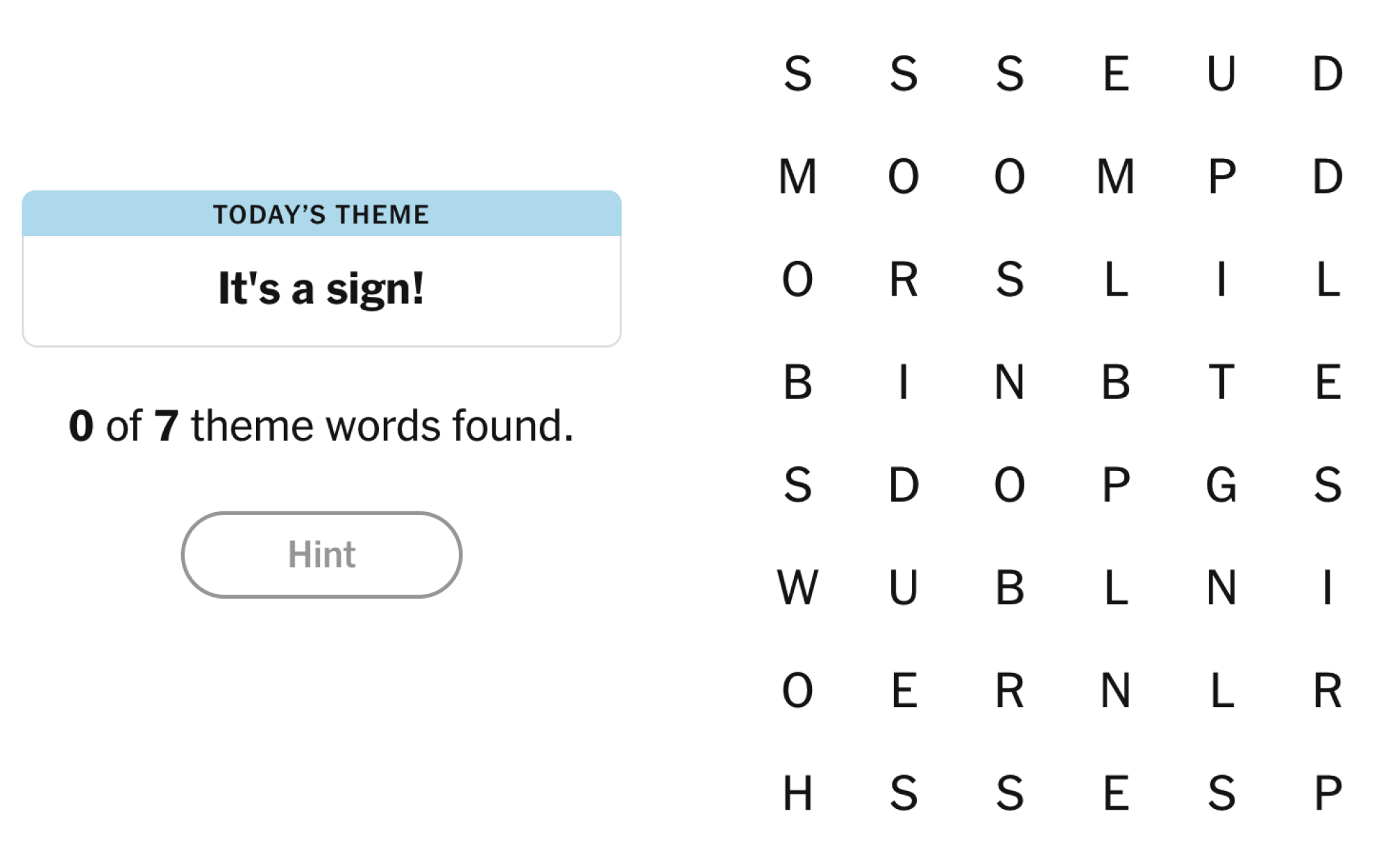NYT Strands Board pour le 1er avril 2025: C'est un signe!