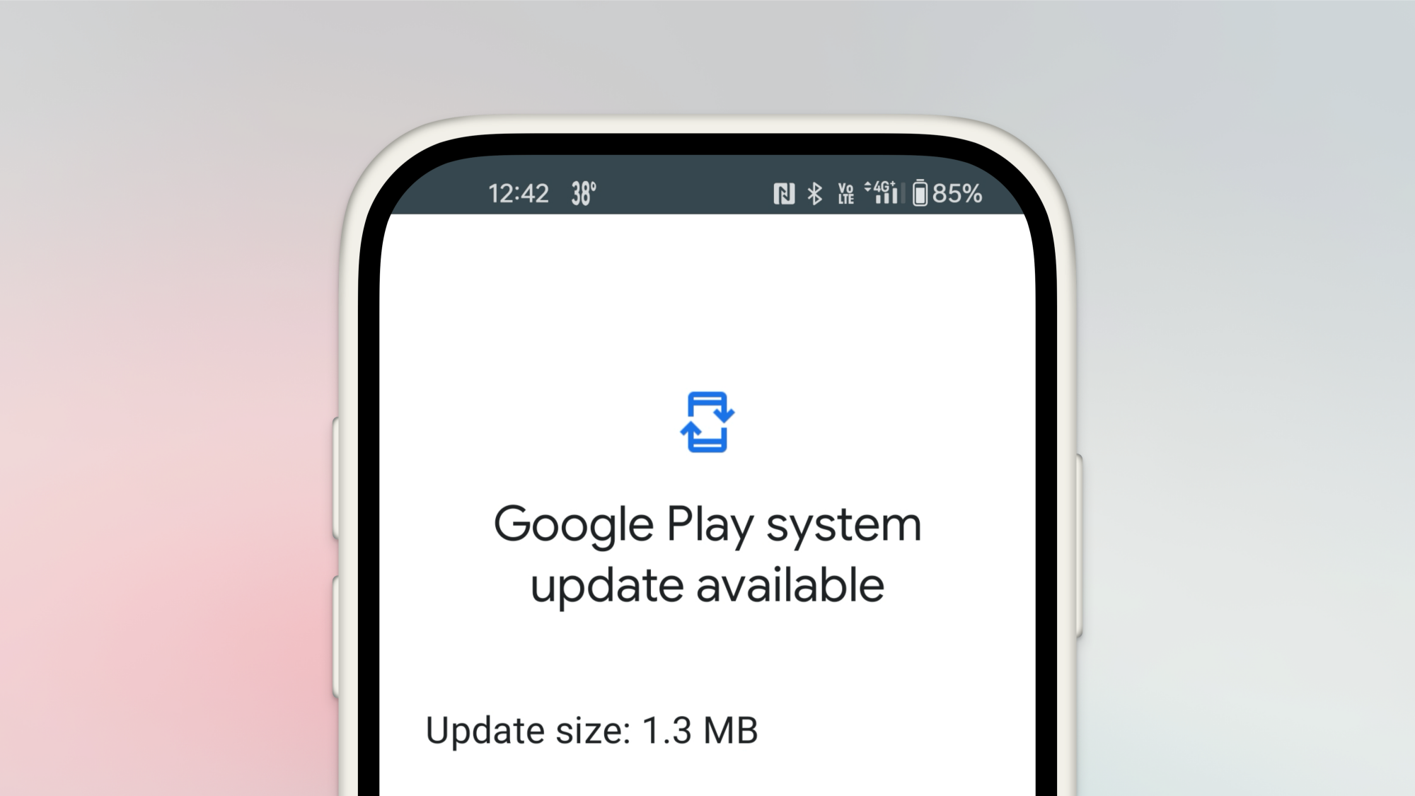 Google Play System met à jour l'écran disponible.