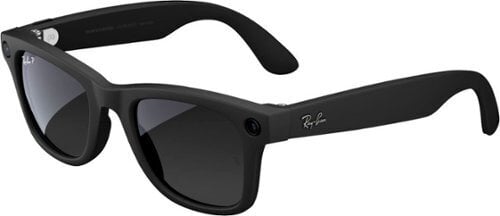 Ray-Ban Meta - Wayfarer grandes lunettes avec méta-ai, audio, photo, compatibilité vidéo - Lentille gradient polarisée (rénové) - noir mat