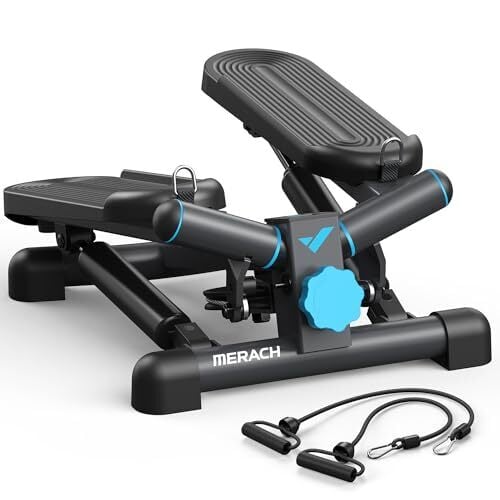Mini Mini Stepper pour l'exercice, Twist Swear Stepper 330lbs Capacité, équipement d'exercice avec des bandes de résistance pour l'entraînement complet du corps à la maison