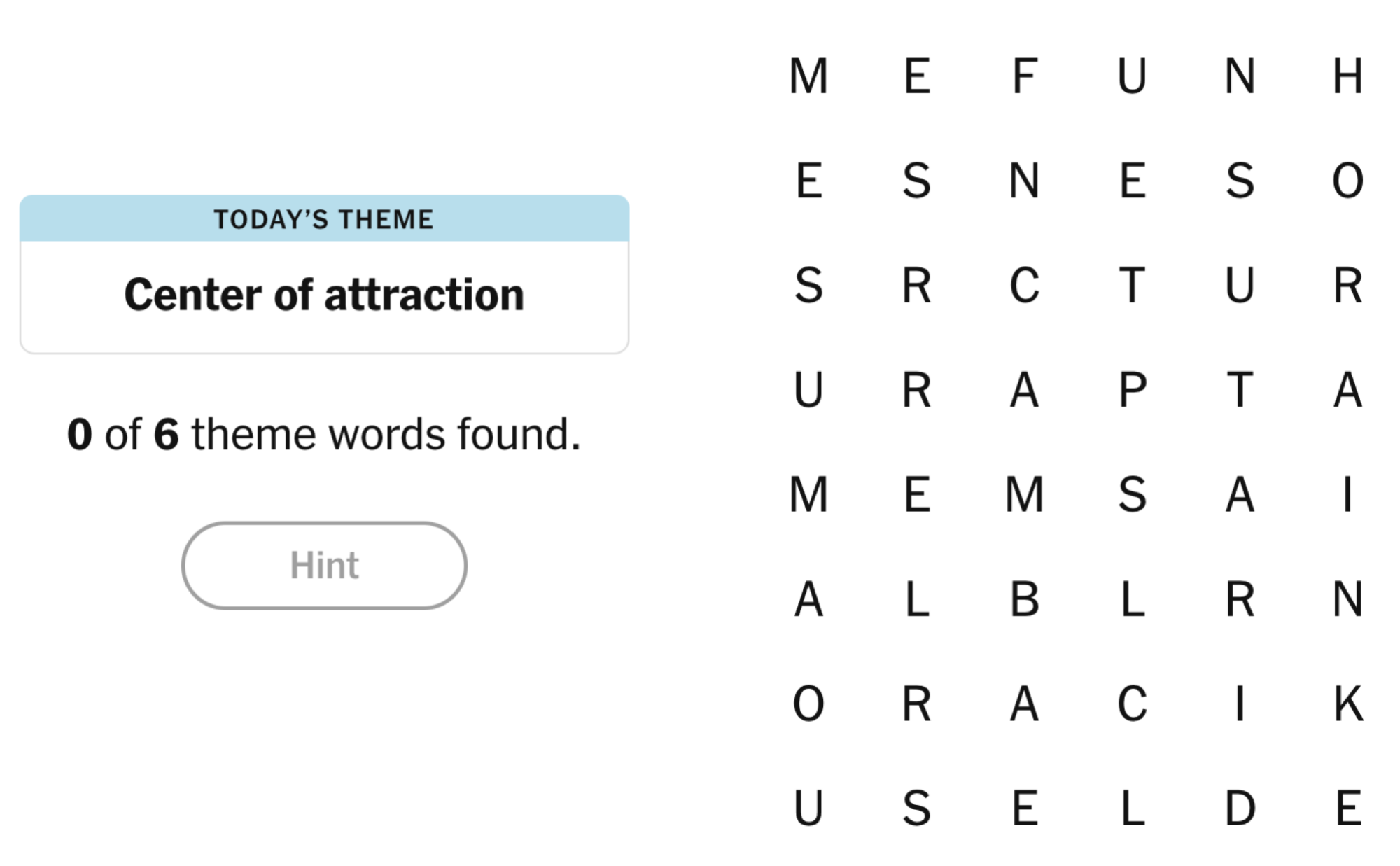NYT Strands Board pour le 1er juillet 2025: Centre d'attraction.