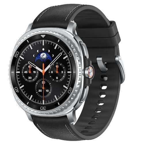 Samsung Galaxy Watch 8 Classic (2025) 46 mm Bluetooth Smartwatch, Cushion Design, Rotating Cartzel, Button rapide, coaching de sommeil, entraîneur de course, score d'énergie, noir (version américaine, garantie de 2 ans)