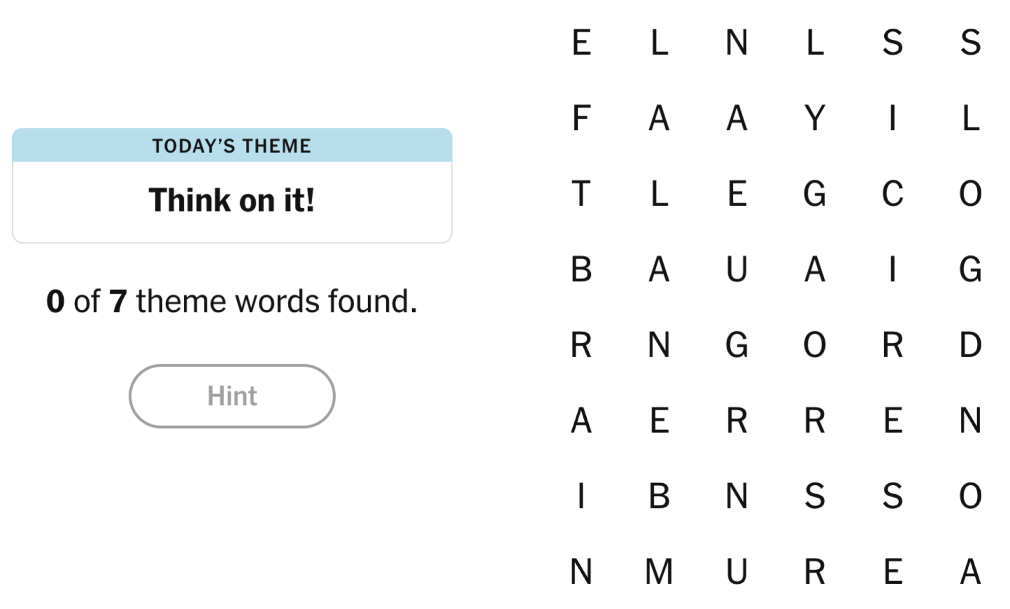 NYT Strands Board pour le 16 août 2025: Pensez-y!