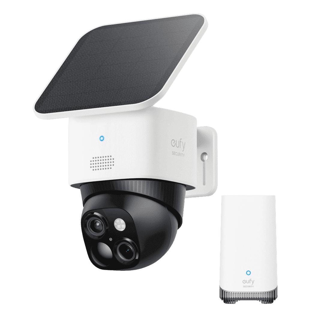 eufy Security SoloCam S340 avec HomeBase 3, surveillance à 360°, Wi-Fi 2,4 GHz, sans frais mensuels