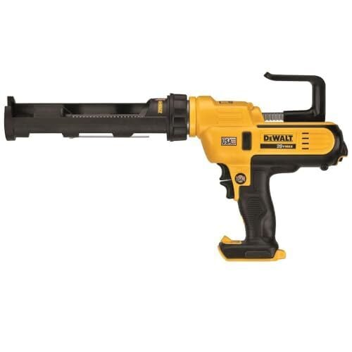 Pistolet à calfeutrer DEWALT 20 V MAX, sans fil, 10 oz, gâchette à vitesse variable, plateaux de cartouches interchangeables, outil nu uniquement (DCE560B)