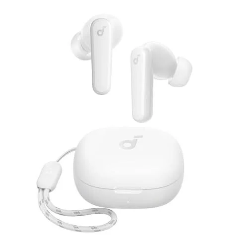 Soundcore by Anker P20i True Wireless Écouteurs, pilotes 10 mm avec grosses basses, Bluetooth 5.3, 30 heures de lecture longue, résistant à l'eau, 2 micros pour les appels clairs AI, 22 égaliseurs prédéfinis, personnalisation (blanc)