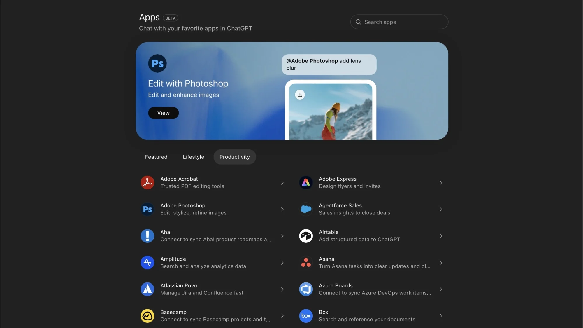 répertoire de l'application chatgpt