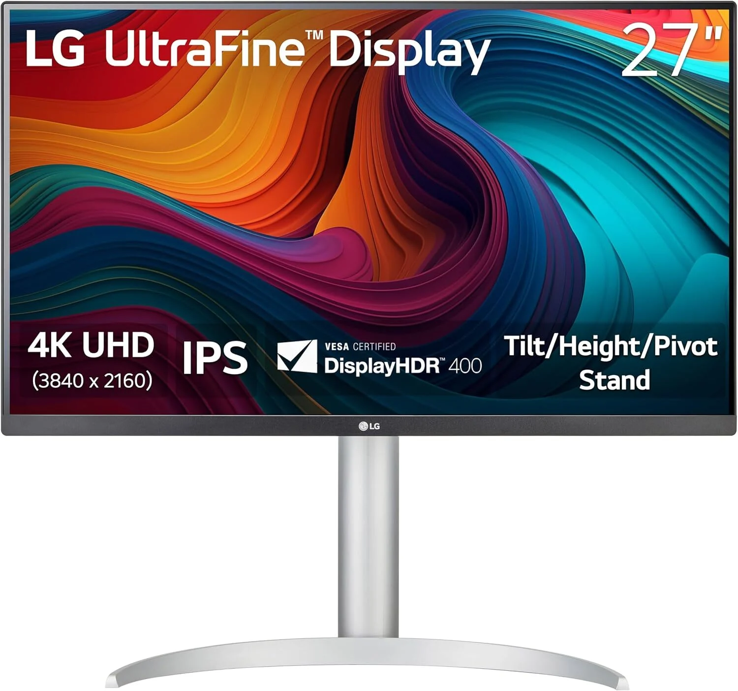 Moniteur 4K ultrafin LG 27UP650K-W de 27 pouces