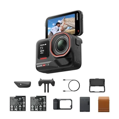 Insta360 Ace Pro 2 Flash Print Bundle – Caméra d'action étanche 8K co-conçue avec Leica, 1/1.3