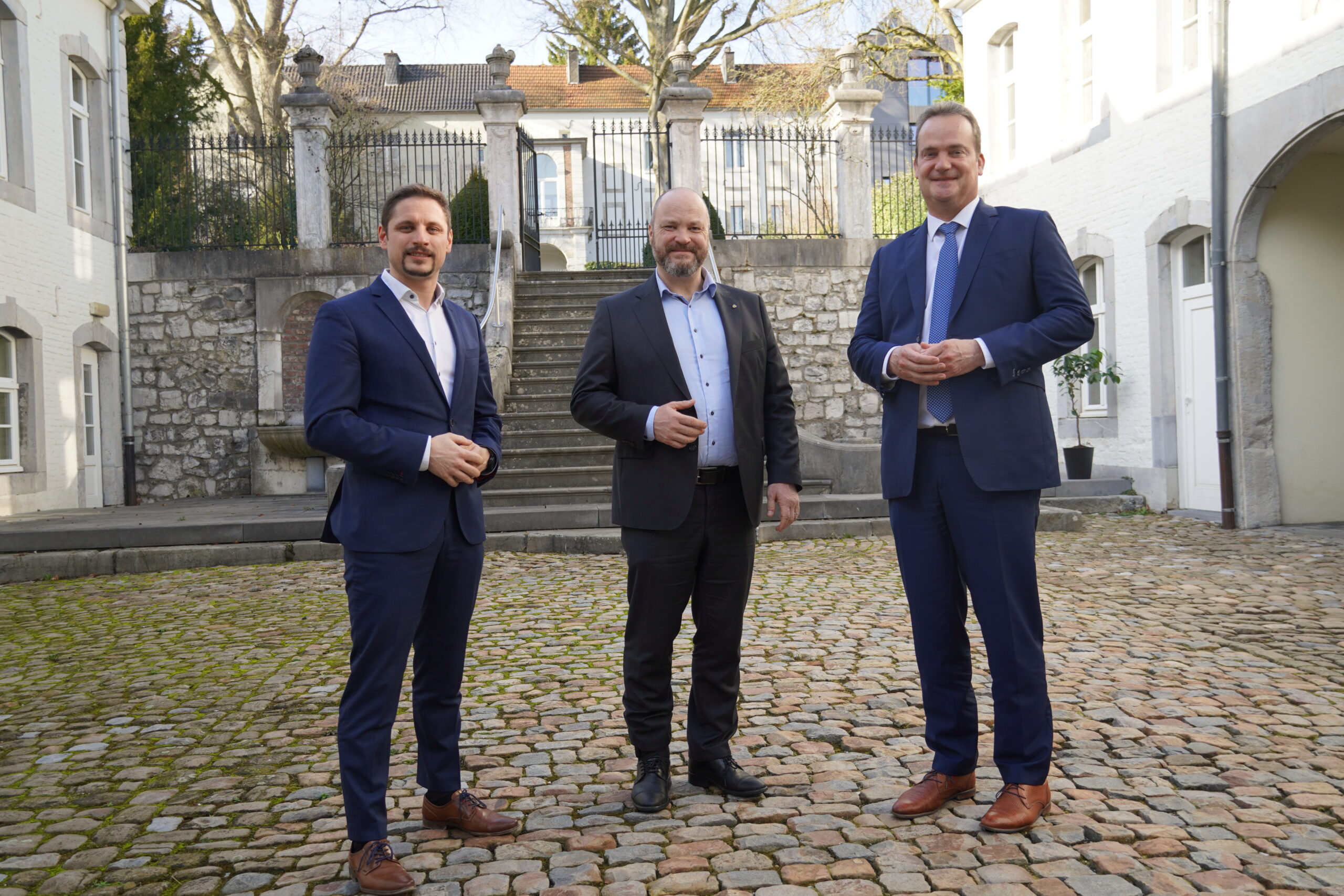 Visite inaugurale du maire d'Aix-la-Chapelle Ziemons à la communauté germanophone