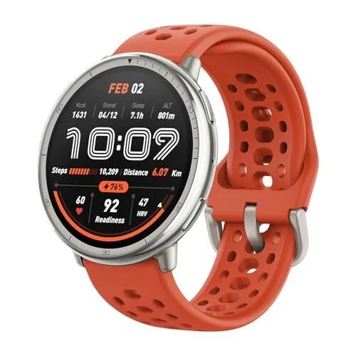 Montre connectée Amazfit Active 2 Sport pour Android et iPhone, 44 mm, batterie 10 jours, résistante à l'eau, cartes GPS, moniteur de sommeil, plus de 160 modes d'entraînement, 400 styles de visage, bracelet en silicone, application gratuite