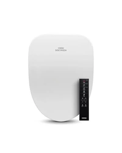 Coway Bidet électronique allongé avec chauffage instantané de l'eau, siège chauffant et sèche-linge, couvercle à ouverture et fermeture automatique, veilleuse, désodorisant, buse en acier inoxydable, télécommande 500S