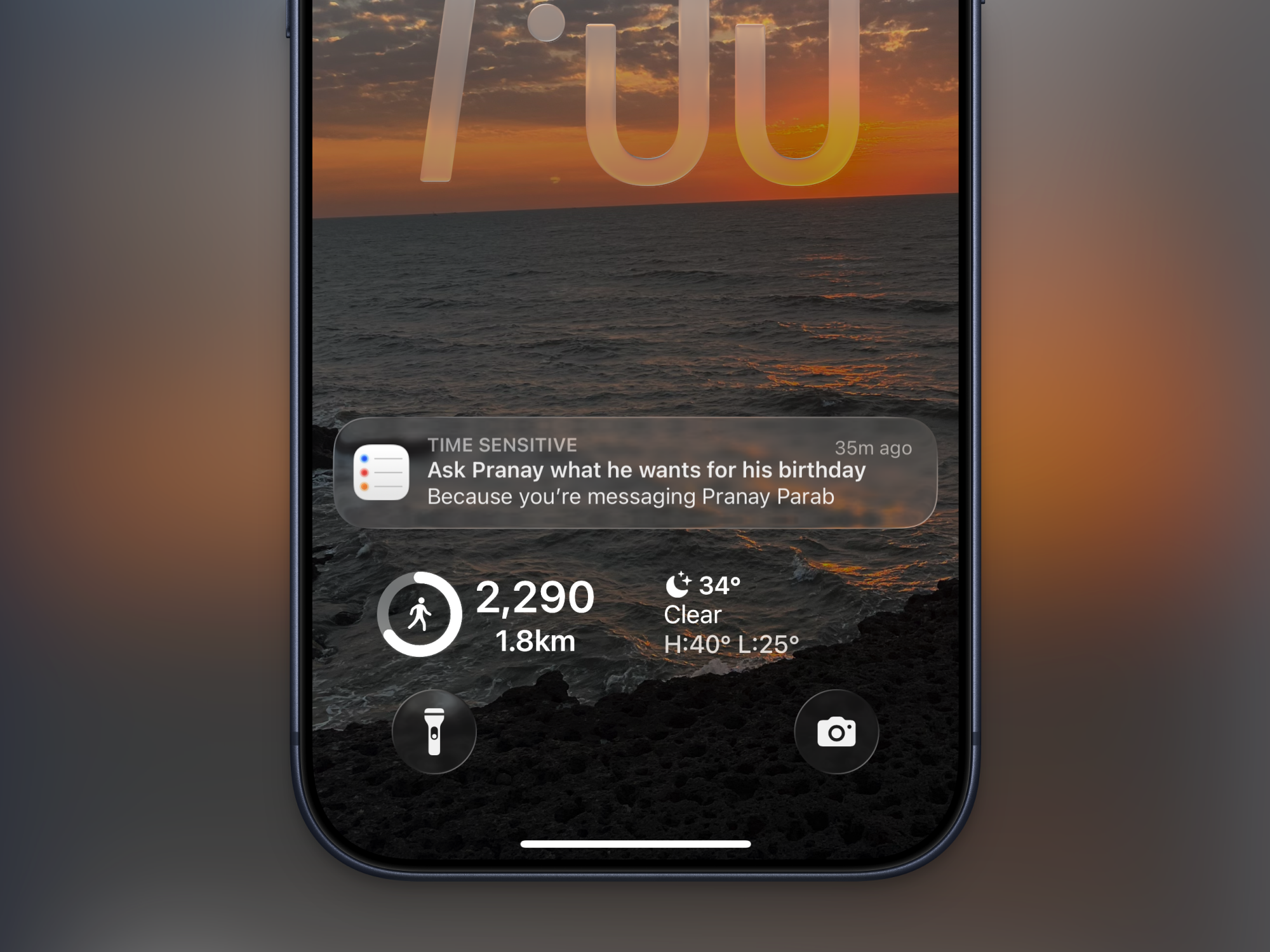 Notification de rappel lorsque vous envoyez un message à quelqu'un.