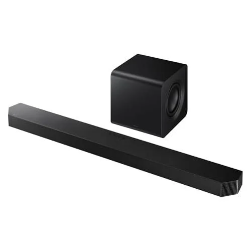 Barre de son Samsung HW-Q800F 5.1.2 canaux série Q avec Dolby Atmos sans fil, mode jeu Pro et caisson de basses, Q-Symphony, SpaceFit Sound Pro pour cinéma maison et jeux