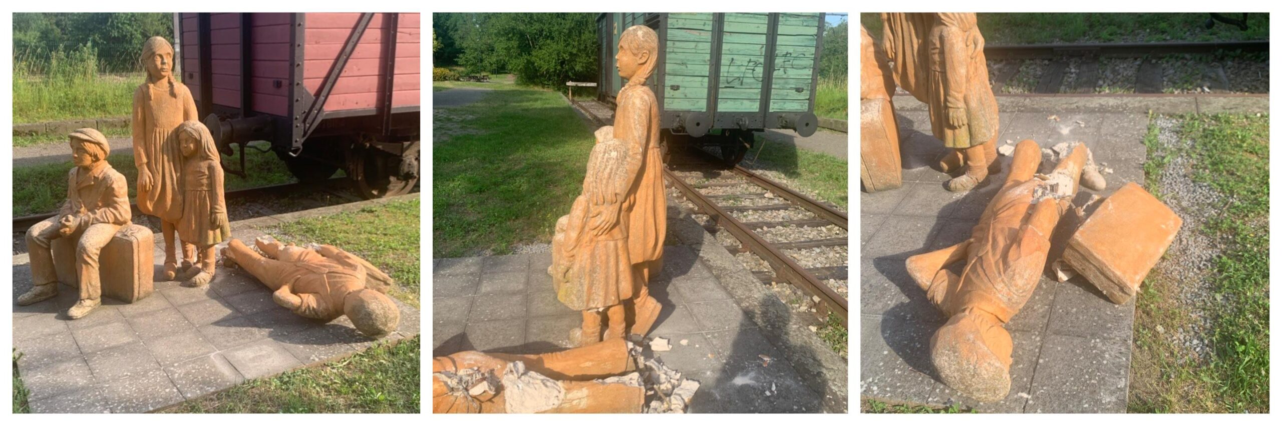Des vandales endommagent le monument commémorant le transport des enfants juifs à Herbesthal