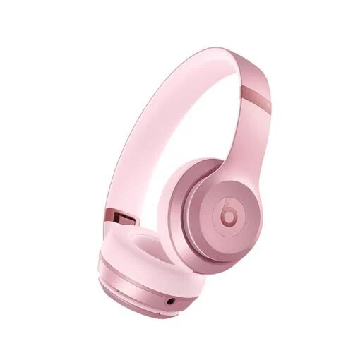 Beats Solo 4 - Écouteurs supra-auriculaires sans fil Bluetooth, compatibles Apple et Android, jusqu'à 50 heures d'autonomie - Rose métallisé