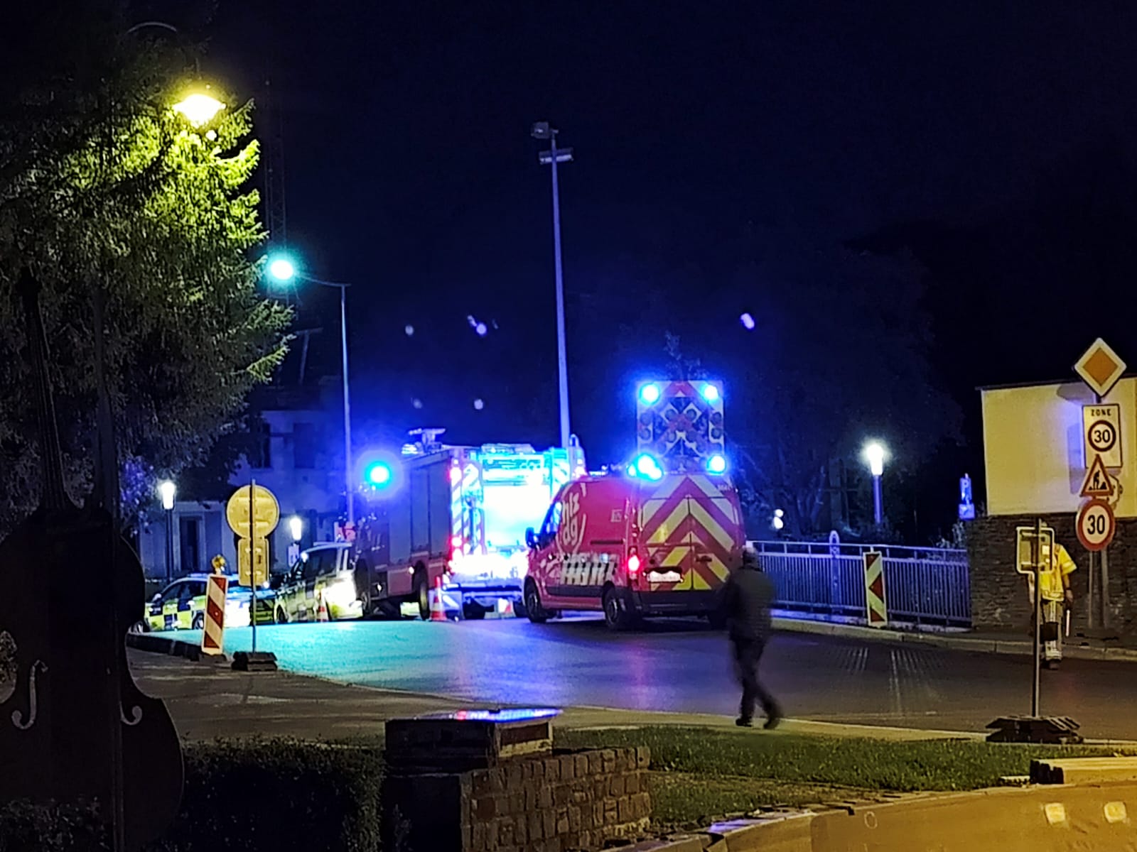 Opération de police sur la Scheiblerplatz dans la ville basse