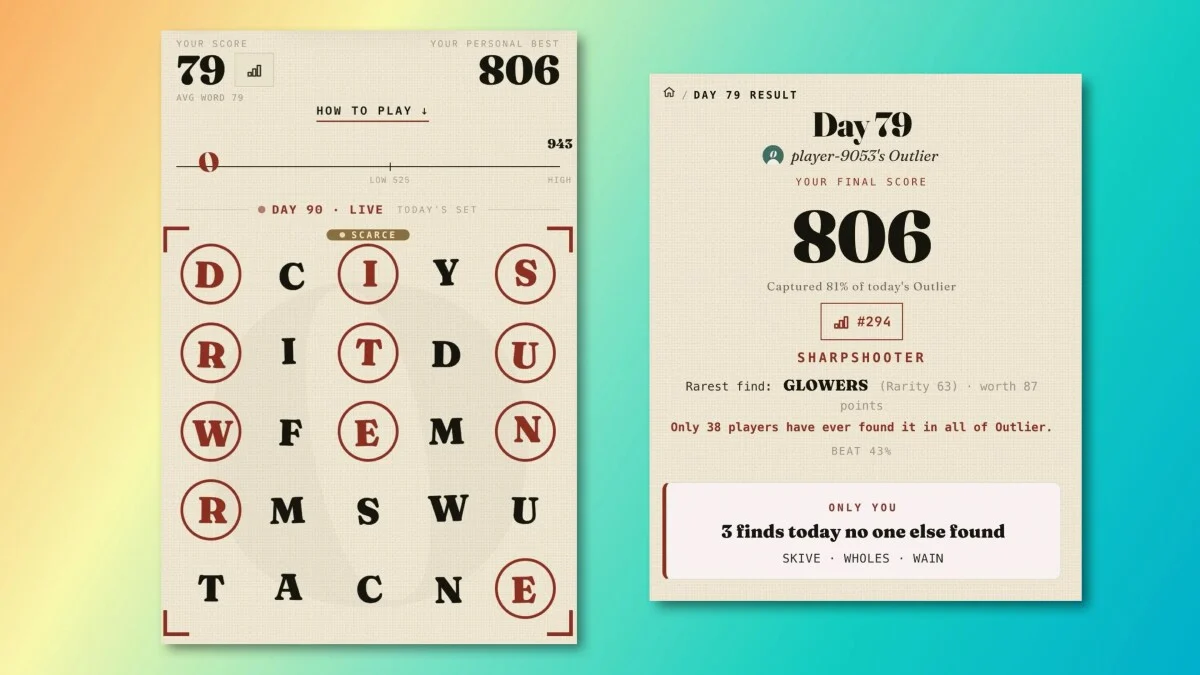 « Outlier » est un nouveau jeu de recherche de mots qui me fait me sentir intelligent